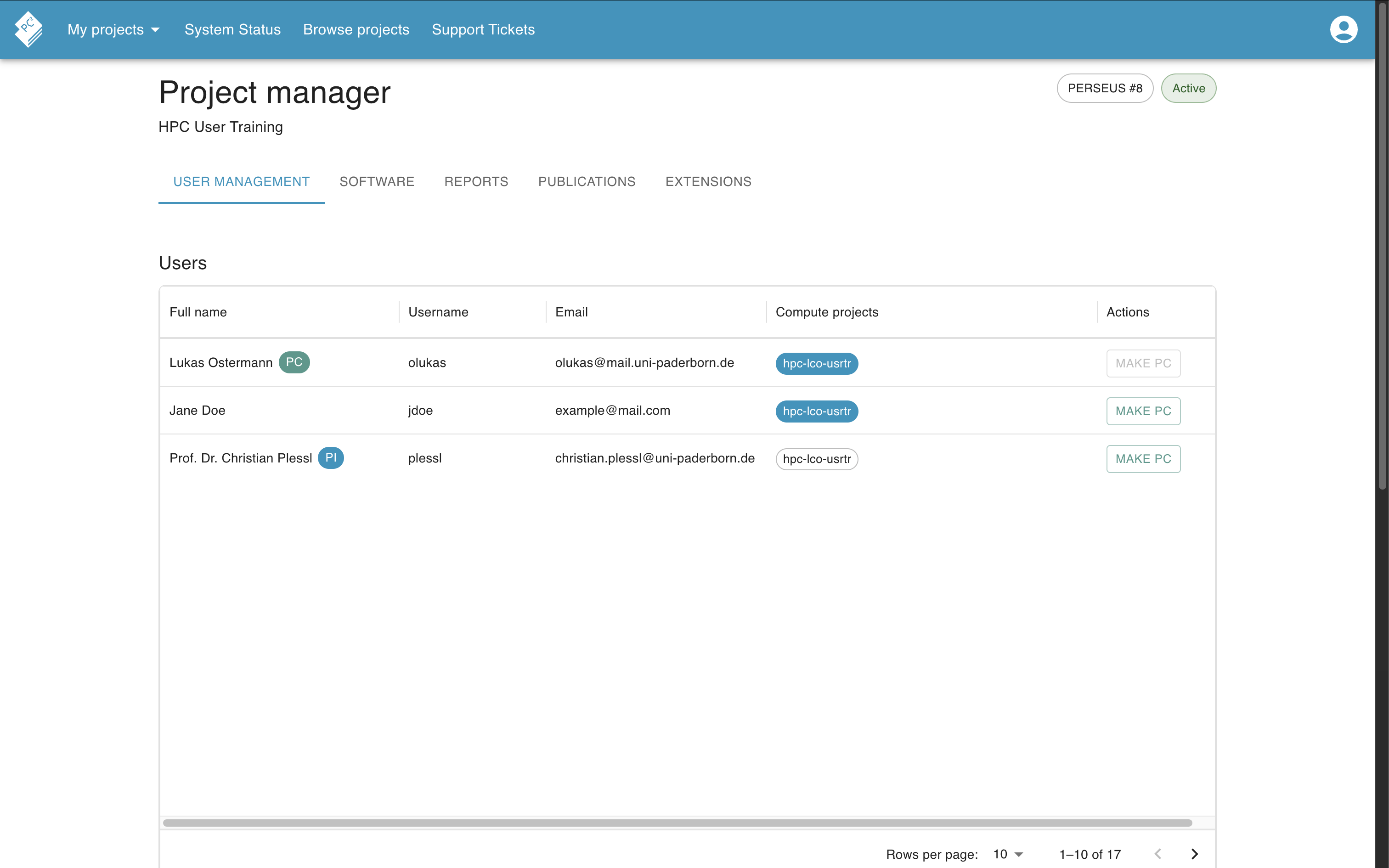 Manage Projects