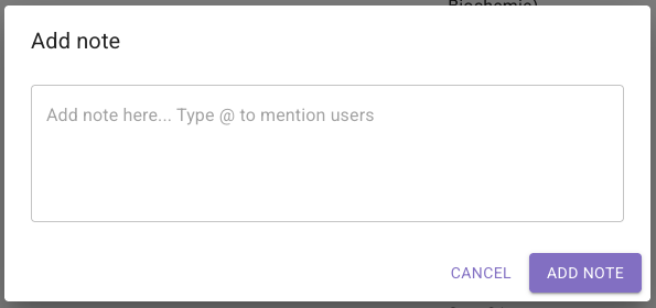 Project note textfield