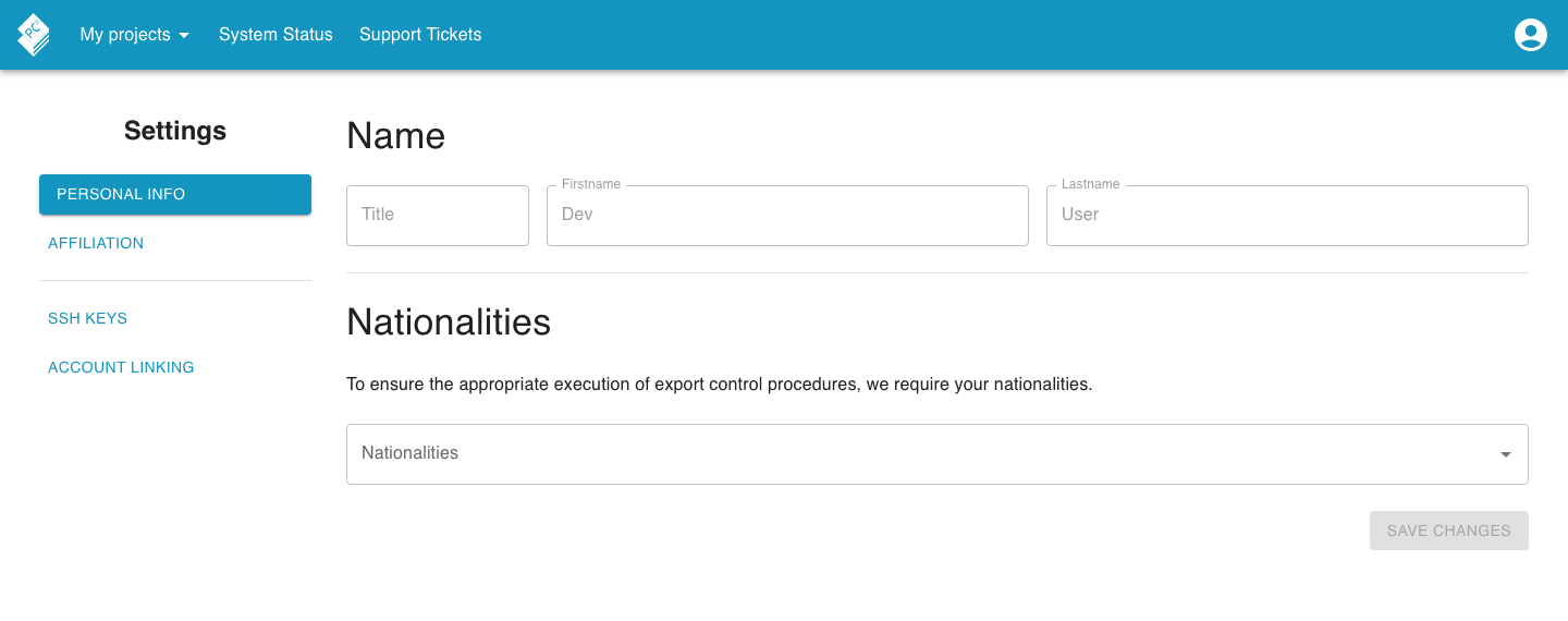 Profile page overview