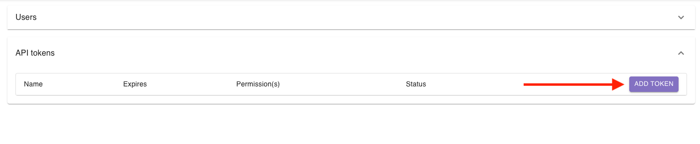 Screenshot of add button
