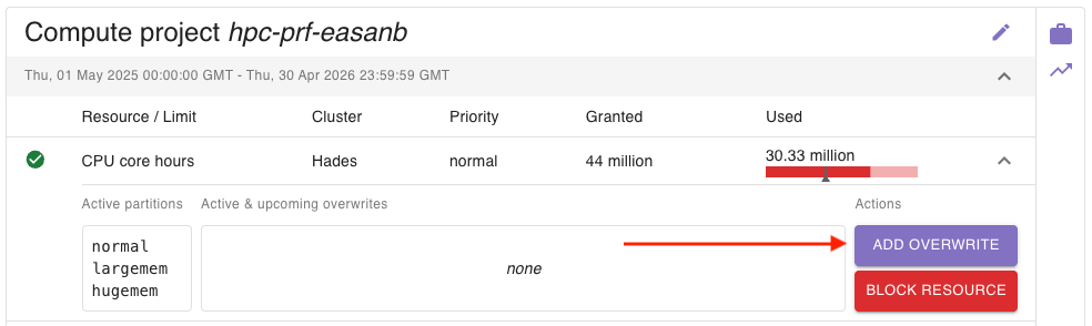 Add overwrite button
