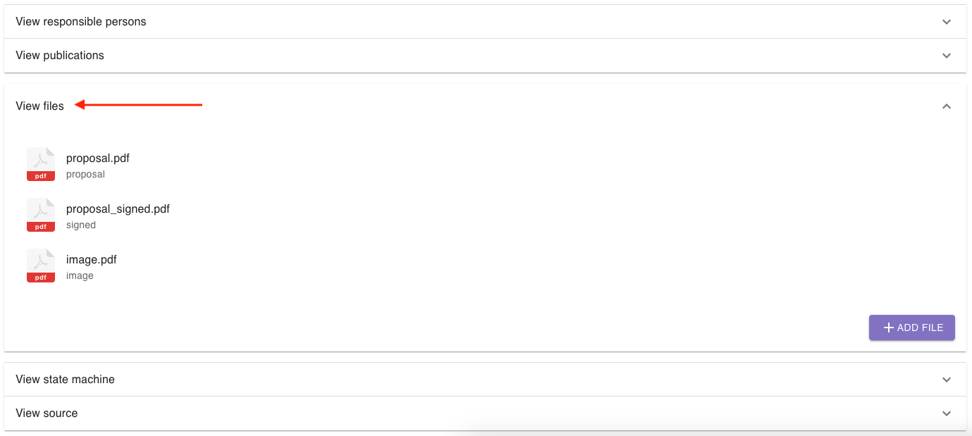 Files related to a project