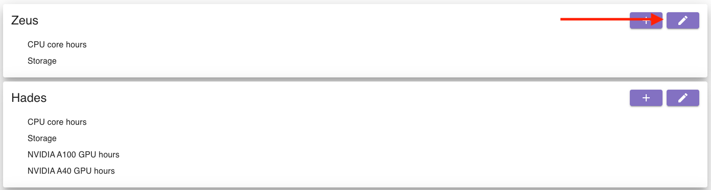 Screenshot of edit button