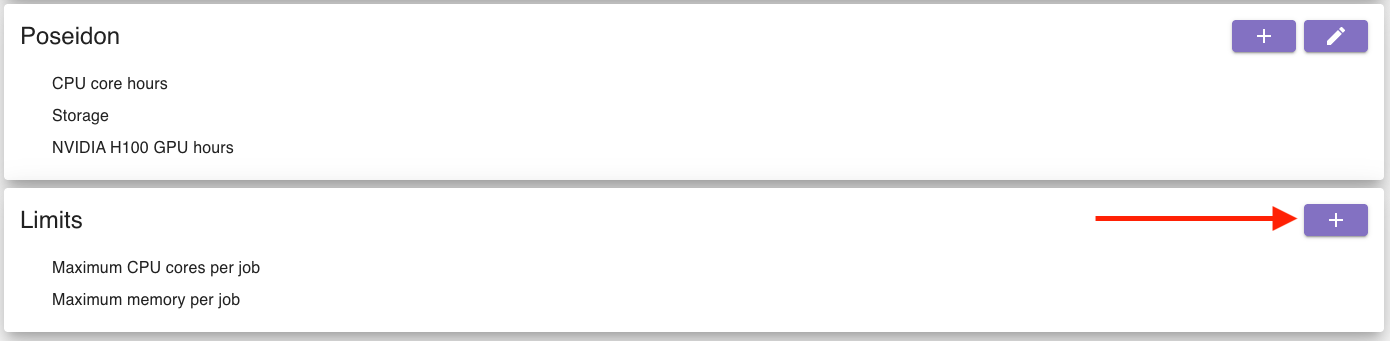 Screenshot of add button