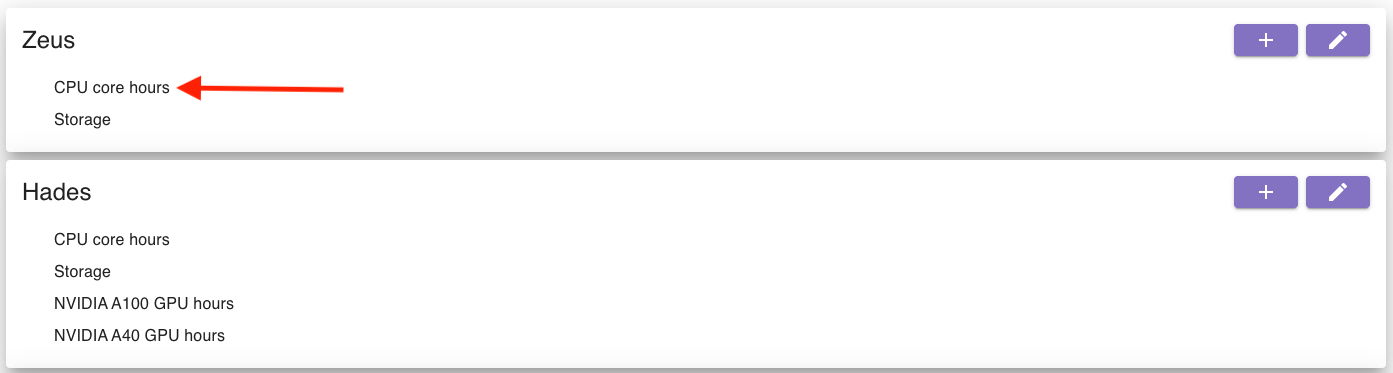 Screenshot of edit button